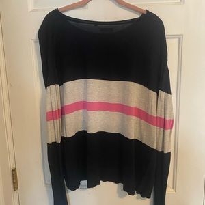 Blue and pink sweater